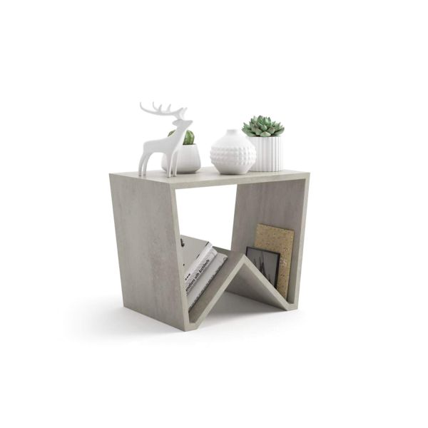 Emma low Coffee table, Concrete Effect, Grey main image