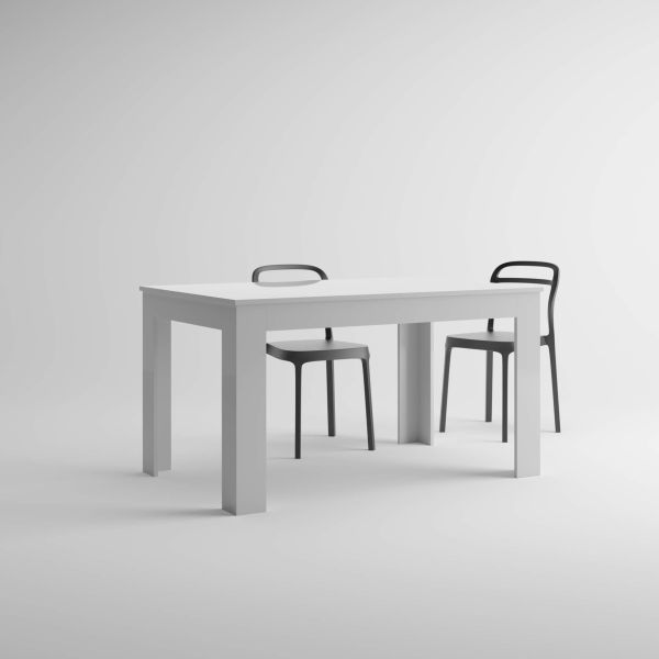 Easy, Extendable dining table, High Gloss White detail image 1