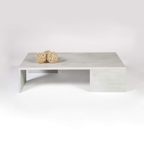 Rachele low Coffee table, Concrete Effect, Grey detail image 1