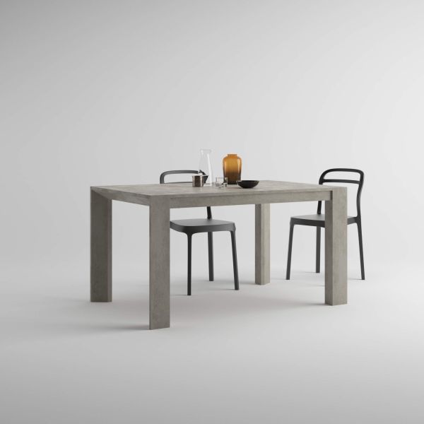 Extendable Table, Giuditta, Concrete Effect, Grey detail image 1